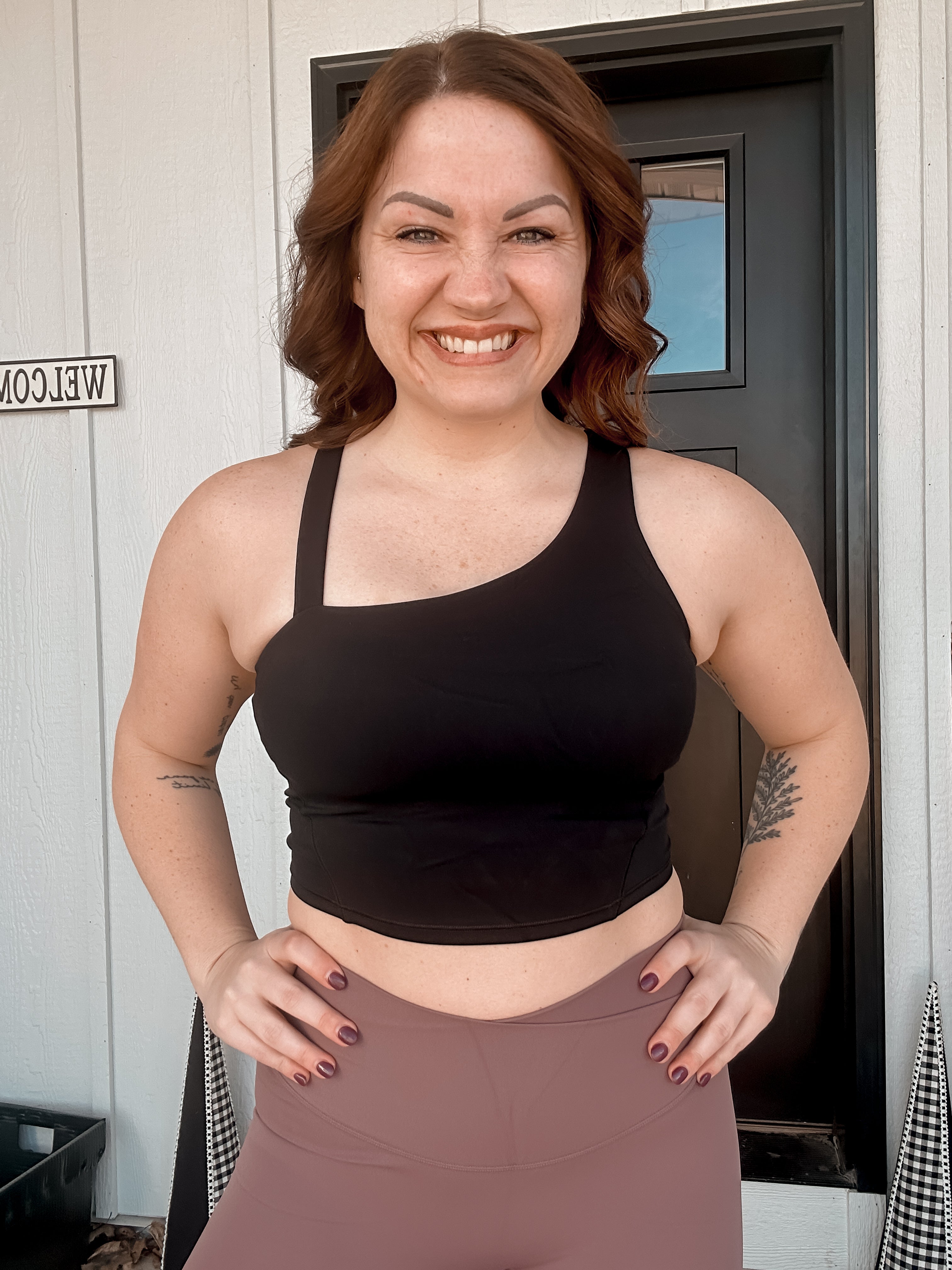 Kalina Longlined One Shoulder Strap Back Sports Bra